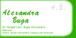 alexandra buga business card
